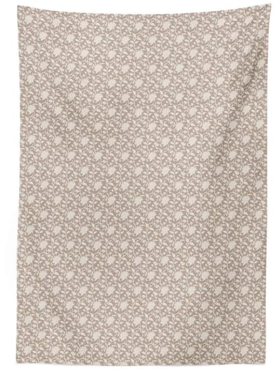 ABAKUHAUS Tafelkleed – Bloemendesign 140x240 cm – Kakao & Creme – Wasbaar