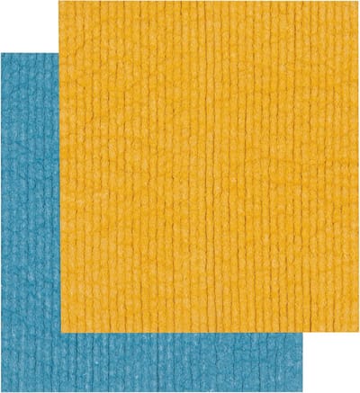 Herbruikbare Zee Blauw en Gouden Spons Keukenhanddoek - Set van 2