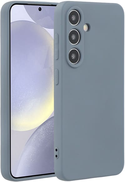 Lunso Geschikt voor Samsung Galaxy S25 Plus hoesje - Flexibel siliconen Backcover Lavendelgrijs