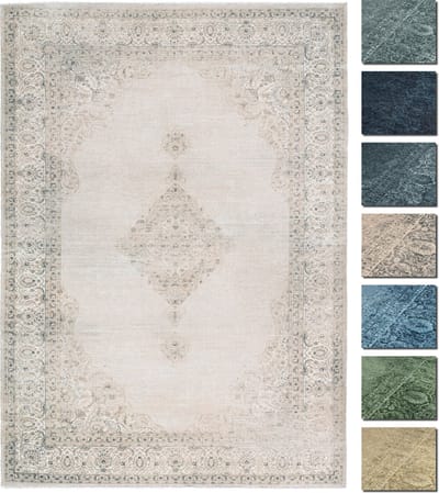 Premium Vintage Vloerkleed - Zand 120 cm x 160 cm - Laagpolig Woonkamer Tapijt
