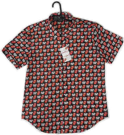 Rolling Stones Shirt -S- Tongue And Text Zwart