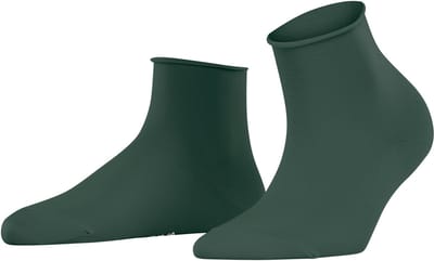 FALKE Cotton Touch eenkleurig katoen sokken dames groen - maat 35-38