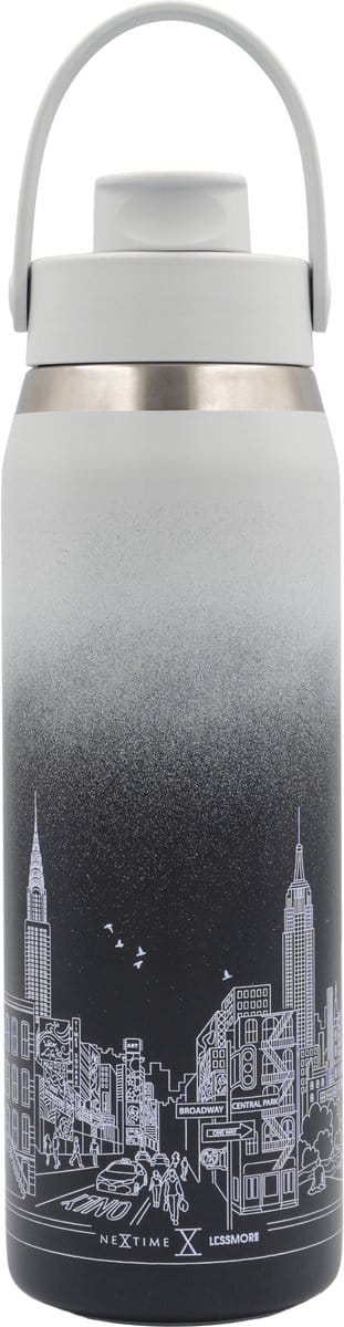 Thermische fles 710ml (24oz)-95% gerecycled roestvrij staal-Staal grijs 'Skyline Bottle NYC 24'