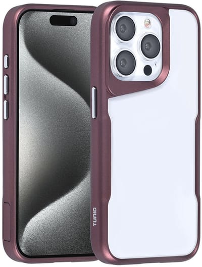 TUNIQ telefoonhoesje voor Apple iPhone 15 Pro - Siliconen backcover - Rood