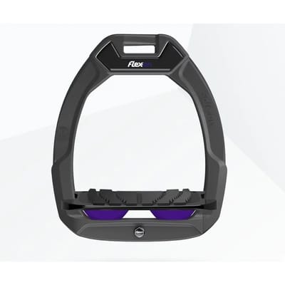 Veiligheidsgrepen voor paardrijden Ingelijnd Grip Antraciet/Zwart/Paarse Flex-On Safe-On