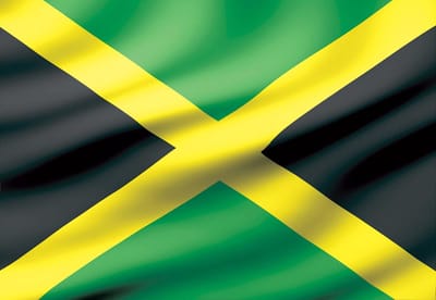 Fotobehang Flag Jamaica | XL - 208cm x 146cm | 130g/m2 Vlies