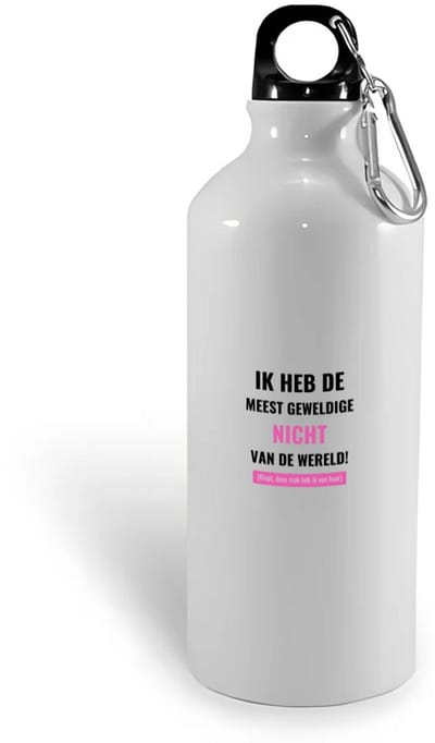 Hacebo® - ik heb de meest geweldige nicht van wereld (klopt, deze mok heb ik van haar) waterfles - de meest geweldigste nicht - verjaardagscadeau - verjaardag - cadeau - cadeautje voor nicht - nicht artikelen - kado - water fles - 400ML