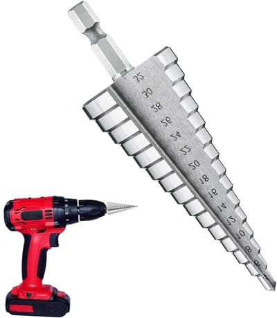 Cosensi - Trappenboorset 4-32 mm titanium gecoat - Hogesnelheidsstaal - Metaal, hout, kunststof - Trapfrezen - Duurzaam materiaal