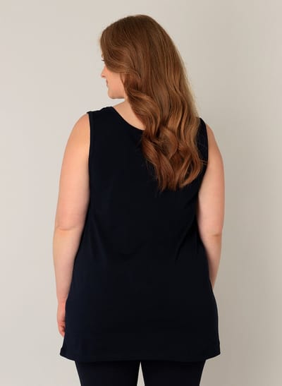 BASE LEVEL CURVY Amina Top - Dark Blue - maat 1(48)