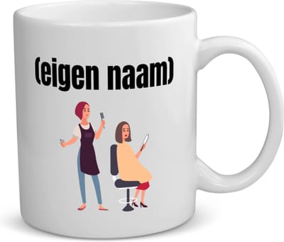 Akyol - kapper vrouw met eigen naam koffiemok - theemok - Kapper - barbers - collega's - verjaardag - afscheidscadeau - geschenk - kado - 350 ML inhoud