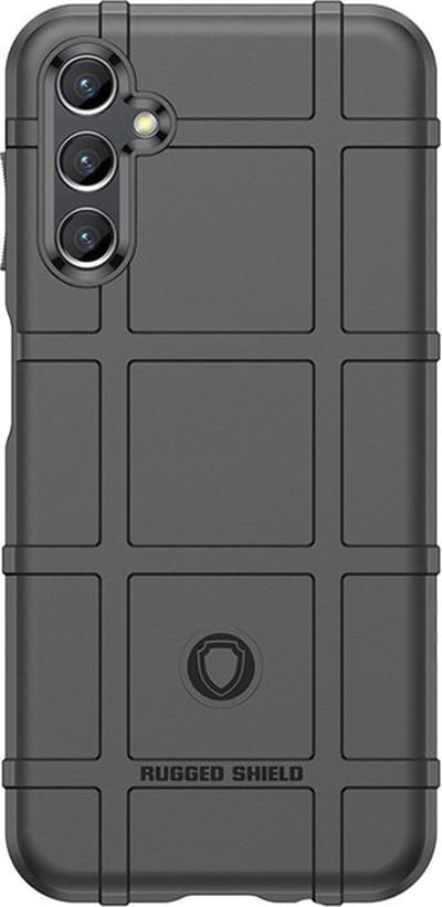 MobyDefend Hoesje - Geschikt voor Samsung Galaxy A14 - Rugged Shield TPU Backcover - Zwart