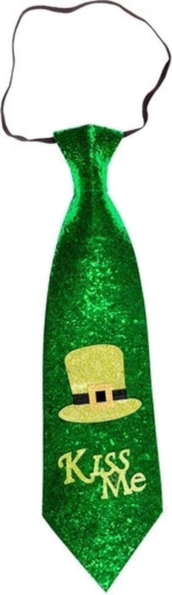 St Patricks Day stropdas Kiss Me voor volwassenen