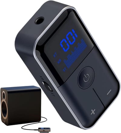 Draadloze Audio Adapter - Zender Ontvanger - Muziek Streamen - Dubbele Functie - 3.5mm Aux - Zwart