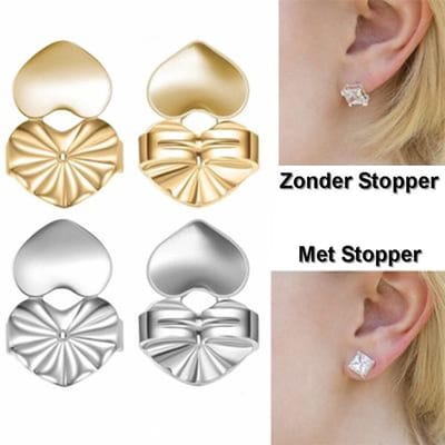 ***2 correctie oorbel - Zilvere Oorbel Lifters -Correctors tegen Kantelen - van Oorbellen - van Heble® ***