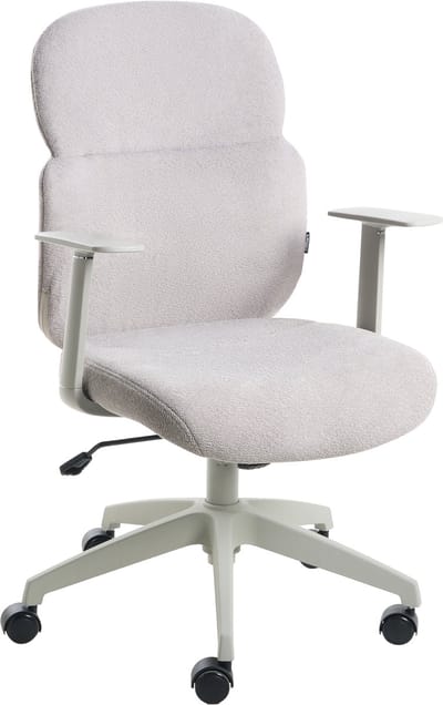 LEXOR - Bureaustoel - Lichtgrijs - Polyester