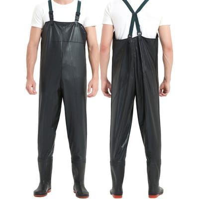PVC Antislip Viswaadpak Waterdicht Jacht Borstwaadpak met Laars voor Mannen en Vrouwen 40mm / 1.57in