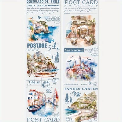 Stickers van PET-tape in retrostijl, 1 rol waterdichte scrapbooking-benodigdheden, ideaal voor het versieren van agenda's en schema's, stickers, junk journaling-benodigdheden gray