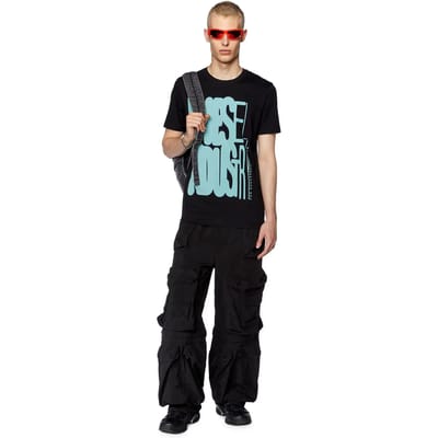 Diesel Diegor K66 T-shirt Met Korte Mouwen Zwart S Man