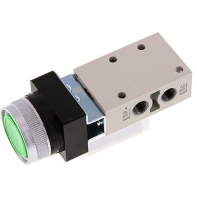 3/2 G1/8'' Knopbediend Ventiel Groen 0-8bar/0-112psi YPC