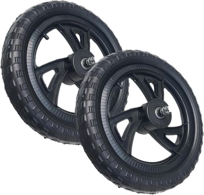 Fietswielen Kinderen - Balanswiel Set - Oefenen en Rijden - Lichtgewicht Nylon - 12 Inch - Zwart
