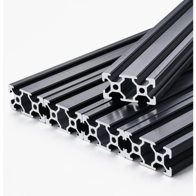 5 PIÈCES 39,4 po (1000 millimètres) Profilé en aluminium 2040 à rainure en T Rail linéaire anodisé