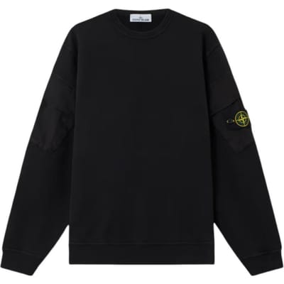 Stone Island FW25 Herfst Winter Logo Ronde Hals Lange Mouwen Sweatshirt Heren sweatshirt Zwart K2S156100008S0A20-V0029 L black