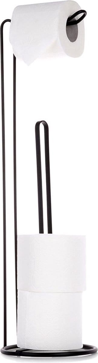 Toiletpapierstandaard Metaal Zwart 54 cm - Toiletpapierhouder - Toiletrolhouder