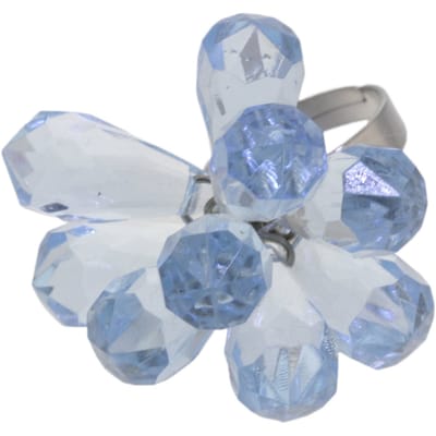 Behave – ring – Lichtblauw – Zilverkleur – Statement stijl