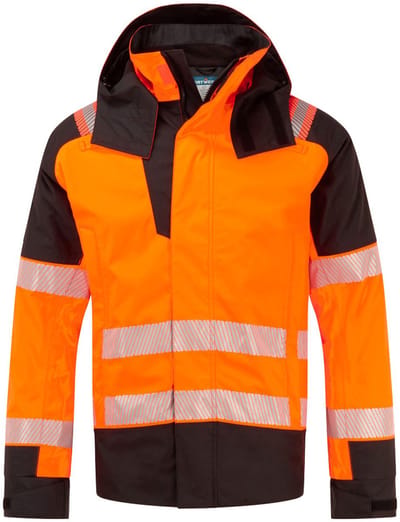 Portwest PW3 Vlamvertragende Modaflame Regen Hi-Vis winterjas FR606 - Oranje/Zwart - L