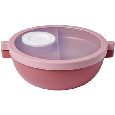 Mepal Vita Basic bento lunchbowl - 1.5 l - 4 vakken waarvan 2 uitneembare bakjes - Bento box - Salade lunchbox - Vivid mauve