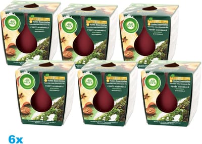 Air Wick Geurkaars Winterbos – 6 Stuks – Geurkaars met Essentiële Oliën