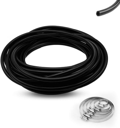 Dailygoods- Vacuümslang 6 meter - Hoge Temperatuur - Onderdrukslang - Siliconen Slang - Klemmen Ø 6-12 mm - ID 5mm, OD 10mm - Siliconenslang