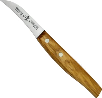 Eikaso Solingen Tourneermes met Krom Lemmet 6 cm – Olijfhouten Heft