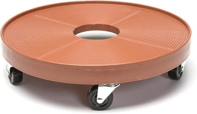 Plant Dolly - Plantenkar Plantenstandaard - Verplaats Grote Planten - Met Rubberen Wielen - 406 cm Diameter - Terra Cotta