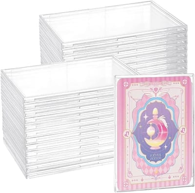 Set van 20 Transparante Acryl Kaartencases voor Handelskaarten, 95 x 69 mm, Beschermende Houder voor Sportkaarten en Verzamelobjecten, Perfect voor Weergave en Bescherming
