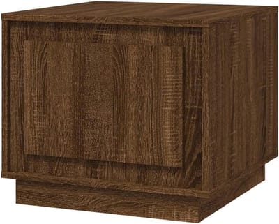 Salontafel - Bijzettafel Woonkamer - Opbergen Drankjes - Bewerkt Hout Materiaal - 51x50x44 cm - Bruin Eiken