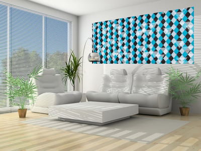 Modern Abstract Diamond Photo Wallcovering