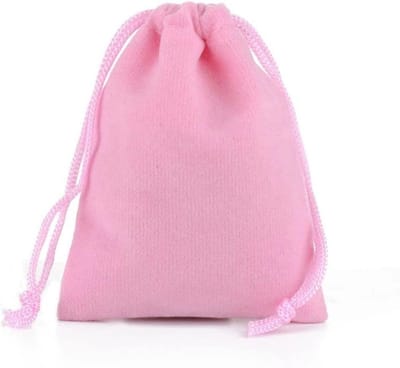 Grote zwarte fluwelen pouches met trekkoord, set van 6, ideaal voor sieraden, cadeaus en opslag