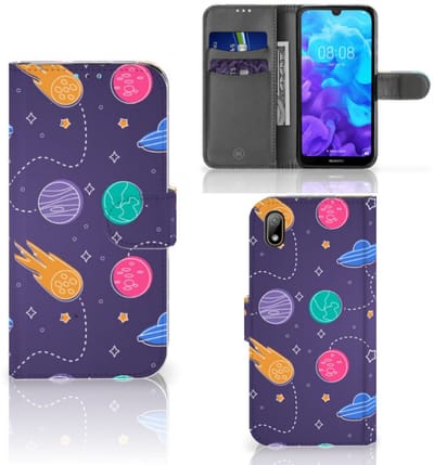Book Case voor Huawei Y5 (2019) Wallet Case met Pasjes Space