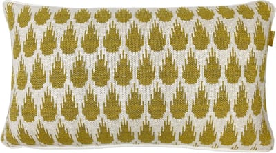 Botanic mini knitted cushion gold