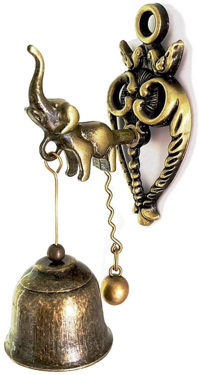 Allecto - Vintage olifant bel - Decoratieve winkelier klokken - Antiek ontwerp - Kleur brons - Sterke zelfklevende bel - Geschikt voor tuin en woon..