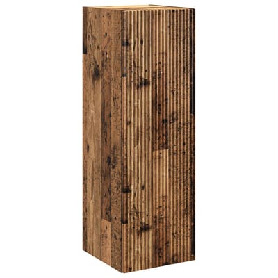 vidaXL - Wandgemonteerde - Badkamerkast - Oud - hout - 33 - x - 34,5 - x - 100 - cm
