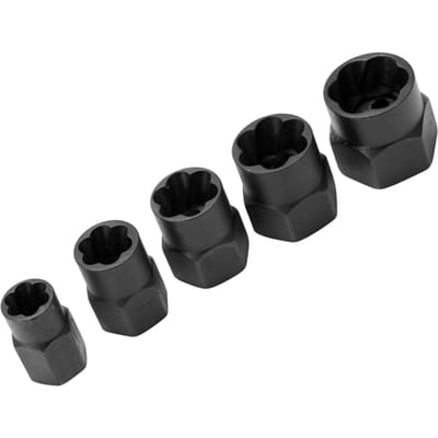 10 stuks Beschadigde Bout Moer Schroef Verwijderaar Gereedschapskit Beschadigde Bout Verwijderingsset Beschadigde Bout Moer Schroef Verwijderingsdop high cased black