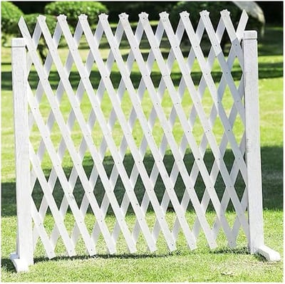 Decoratieve Tuinomheining - Houten Border - Tuin Afscheiding - Telescopisch Uitschuifbaar - 160x110cm - Houtkleur