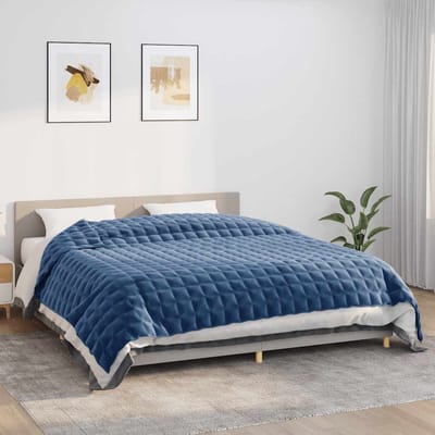 vidaXL - Verzwaringsdeken - 220x260 - cm - 11 - kg - stof - blauw