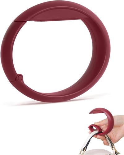 Desktop handtashouder met antislip haak, robuuste bureautashouder voor handtas, handige kantooraccessoires in bordeauxrood, ideaal voor organisatie en ruimtebesparing