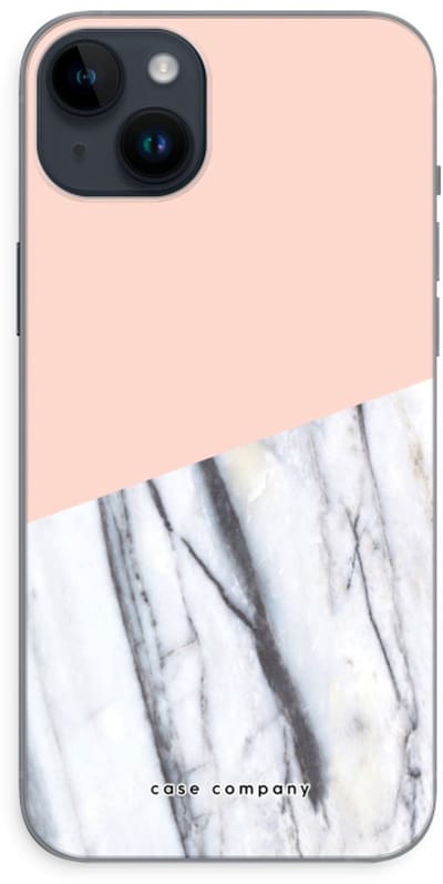 Case Company® - Hoesje geschikt voor iPhone 14 Plus hoesje - A touch of peach - Soft Cover Telefoonhoesje - Bescherming aan alle Kanten en Schermrand
