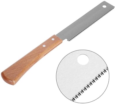 Dailygoods- Houtzaag 300 mm - Handzaag voor hout - Beukenhouten handvat - Ergonomisch ontwerp - Dubbelzijdige schurende tanden - Geschikt voor fijn zagen