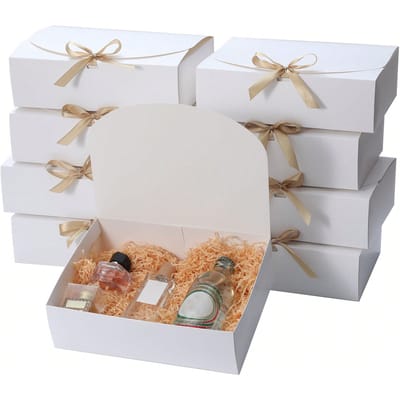 2 stuks - Deksel Geschenkdoos met Lint Bruidsmeisjes Vraagdoos Verjaardagscadeau, Douchefeest Valentijnsdag Cadeaus Valentijnsdag 2pcs (Medium)