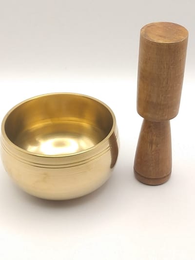 Messing Klankschaal Met Klopper 6cm - Meditatie - Zen